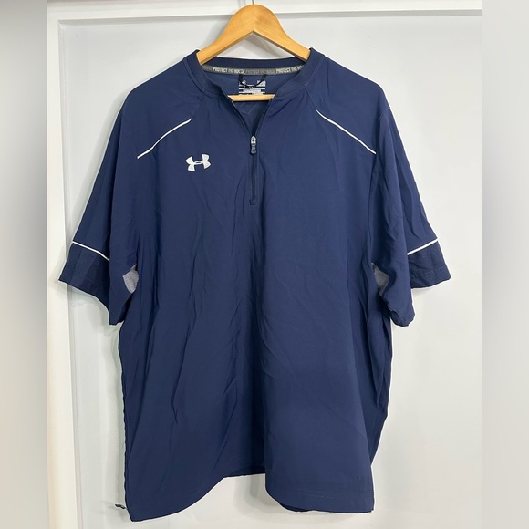Under Armour Ultimate Baseball 1/4 Zip Pullover Wind Shirt New Size Large - Picture 1 of 5
